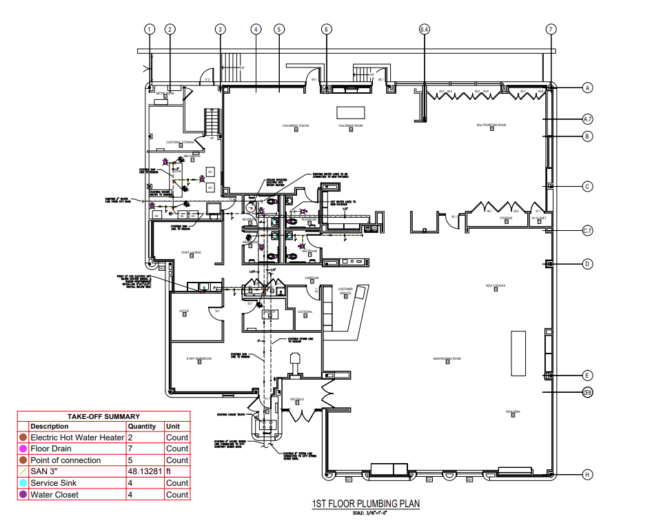 1st Floor Plumbing Plan